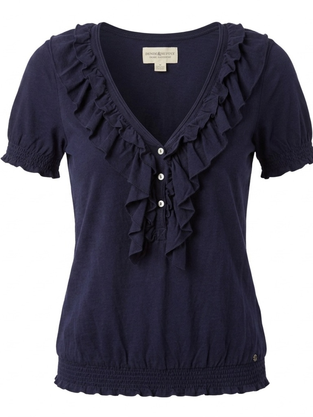 Denim and Supply Navy blue shirt with ruffles